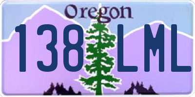 OR license plate 138LML