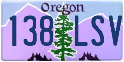 OR license plate 138LSV