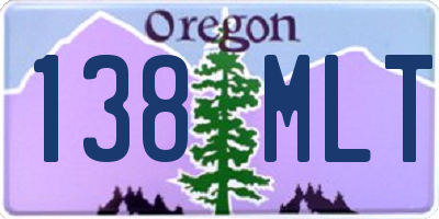 OR license plate 138MLT