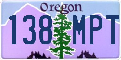 OR license plate 138MPT