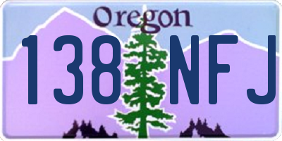OR license plate 138NFJ