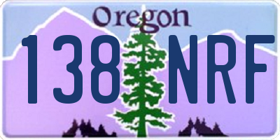 OR license plate 138NRF