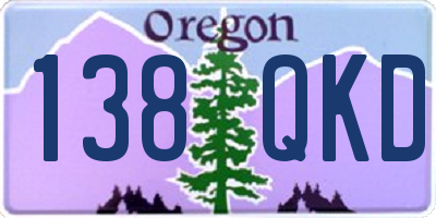 OR license plate 138QKD