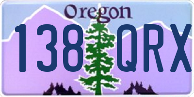OR license plate 138QRX
