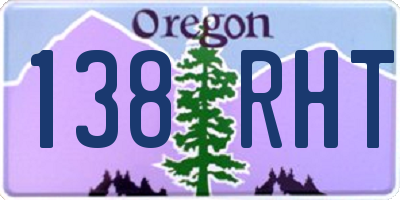 OR license plate 138RHT