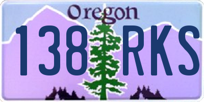 OR license plate 138RKS