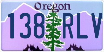 OR license plate 138RLV