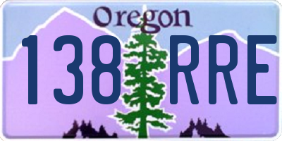 OR license plate 138RRE