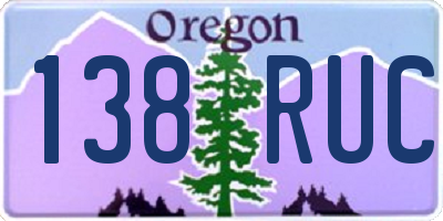 OR license plate 138RUC
