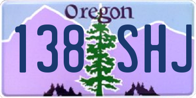 OR license plate 138SHJ