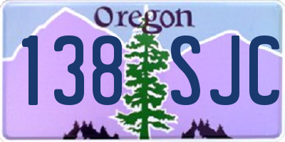 OR license plate 138SJC