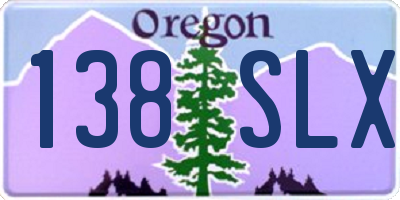 OR license plate 138SLX