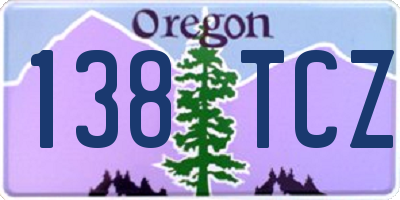 OR license plate 138TCZ