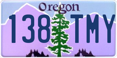 OR license plate 138TMY
