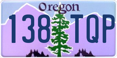 OR license plate 138TQP
