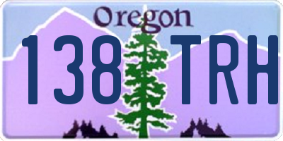 OR license plate 138TRH