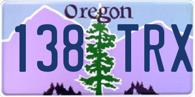 OR license plate 138TRX