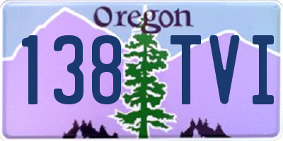 OR license plate 138TVI