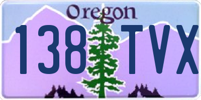 OR license plate 138TVX