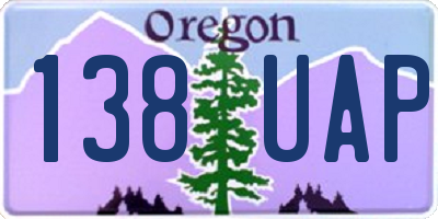 OR license plate 138UAP