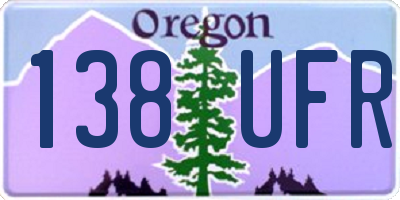 OR license plate 138UFR