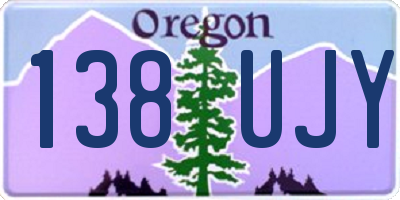 OR license plate 138UJY