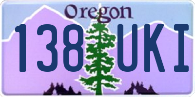 OR license plate 138UKI