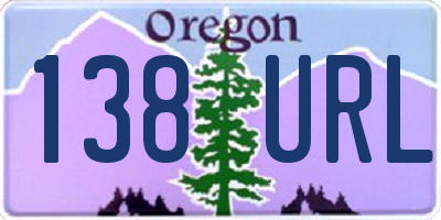 OR license plate 138URL