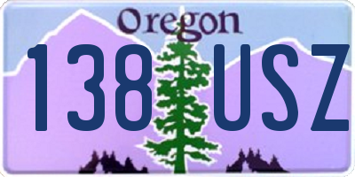 OR license plate 138USZ