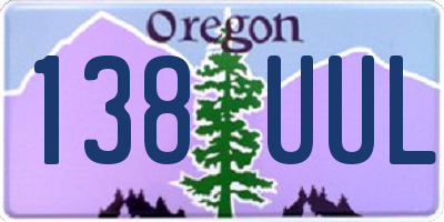 OR license plate 138UUL