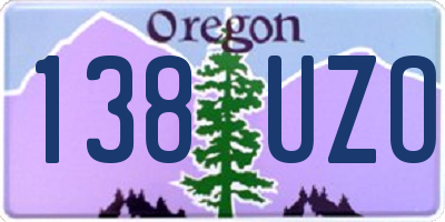 OR license plate 138UZO