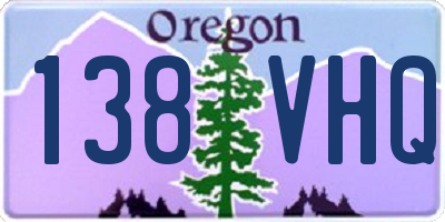 OR license plate 138VHQ