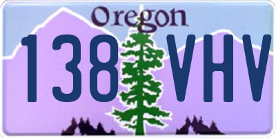 OR license plate 138VHV
