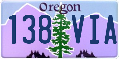 OR license plate 138VIA