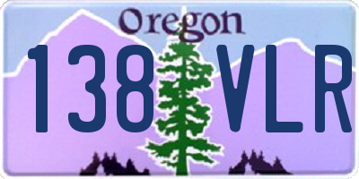 OR license plate 138VLR