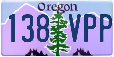 OR license plate 138VPP