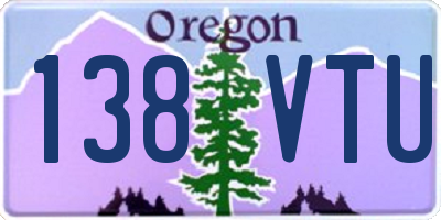 OR license plate 138VTU
