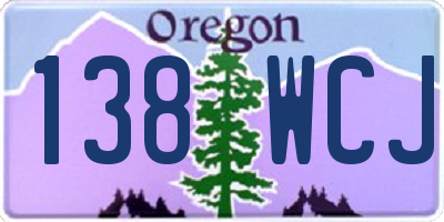 OR license plate 138WCJ