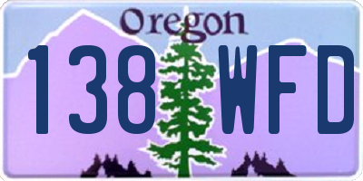 OR license plate 138WFD