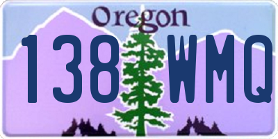 OR license plate 138WMQ
