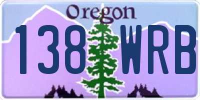 OR license plate 138WRB