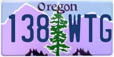 OR license plate 138WTG