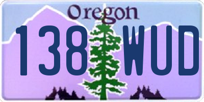 OR license plate 138WUD