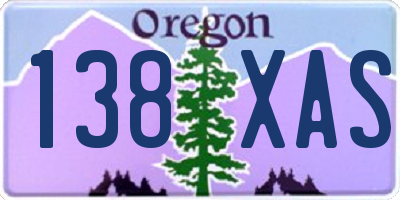 OR license plate 138XAS