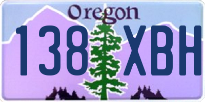 OR license plate 138XBH