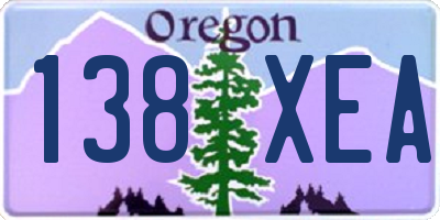 OR license plate 138XEA