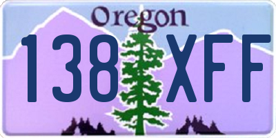 OR license plate 138XFF