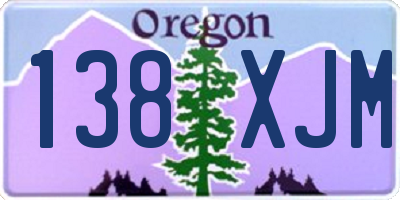 OR license plate 138XJM