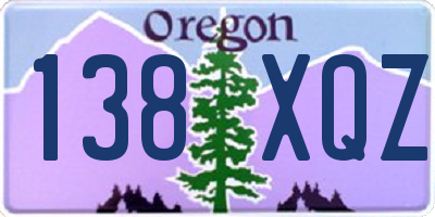 OR license plate 138XQZ