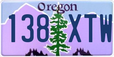 OR license plate 138XTW